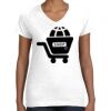 Women's Fine Jersey V-Neck Tee Thumbnail