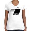 Women's Fine Jersey V-Neck Tee Thumbnail