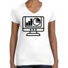Women's Fine Jersey V-Neck Tee Thumbnail