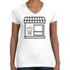 Women's Fine Jersey V-Neck Tee Thumbnail