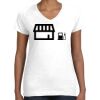 Women's Fine Jersey V-Neck Tee Thumbnail