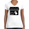 Women's Fine Jersey V-Neck Tee Thumbnail