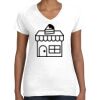 Women's Fine Jersey V-Neck Tee Thumbnail