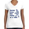 Women's Fine Jersey V-Neck Tee Thumbnail