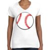 Women's Fine Jersey V-Neck Tee Thumbnail