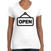 Women's Fine Jersey V-Neck Tee Thumbnail