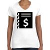 Women's Fine Jersey V-Neck Tee Thumbnail