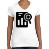 Women's Fine Jersey V-Neck Tee Thumbnail