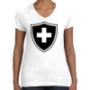 Women's Fine Jersey V-Neck Tee Thumbnail