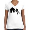 Women's Fine Jersey V-Neck Tee Thumbnail