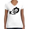 Women's Fine Jersey V-Neck Tee Thumbnail