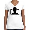Women's Fine Jersey V-Neck Tee Thumbnail