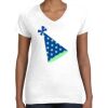 Women's Fine Jersey V-Neck Tee Thumbnail
