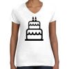 Women's Fine Jersey V-Neck Tee Thumbnail