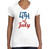 Women's Fine Jersey V-Neck Tee Thumbnail