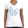 Women's Fine Jersey V-Neck Tee Thumbnail