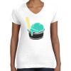 Women's Fine Jersey V-Neck Tee Thumbnail