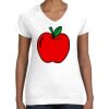 Women's Fine Jersey V-Neck Tee Thumbnail
