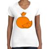 Women's Fine Jersey V-Neck Tee Thumbnail