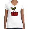 Women's Fine Jersey V-Neck Tee Thumbnail