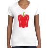 Women's Fine Jersey V-Neck Tee Thumbnail