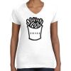 Women's Fine Jersey V-Neck Tee Thumbnail