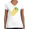 Women's Fine Jersey V-Neck Tee Thumbnail
