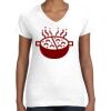 Women's Fine Jersey V-Neck Tee Thumbnail