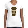 Women's Fine Jersey V-Neck Tee Thumbnail
