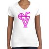 Women's Fine Jersey V-Neck Tee Thumbnail