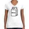 Women's Fine Jersey V-Neck Tee Thumbnail