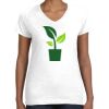Women's Fine Jersey V-Neck Tee Thumbnail