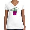 Women's Fine Jersey V-Neck Tee Thumbnail