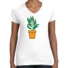 Women's Fine Jersey V-Neck Tee Thumbnail