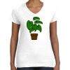 Women's Fine Jersey V-Neck Tee Thumbnail