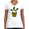 Women's Fine Jersey V-Neck Tee Thumbnail