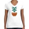 Women's Fine Jersey V-Neck Tee Thumbnail