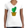 Women's Fine Jersey V-Neck Tee Thumbnail