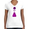 Women's Fine Jersey V-Neck Tee Thumbnail