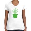 Women's Fine Jersey V-Neck Tee Thumbnail