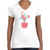Women's Fine Jersey V-Neck Tee Thumbnail