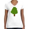 Women's Fine Jersey V-Neck Tee Thumbnail