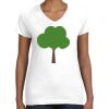 Women's Fine Jersey V-Neck Tee Thumbnail