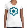 Women's Fine Jersey V-Neck Tee Thumbnail