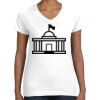 Women's Fine Jersey V-Neck Tee Thumbnail