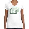 Women's Fine Jersey V-Neck Tee Thumbnail