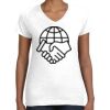 Women's Fine Jersey V-Neck Tee Thumbnail