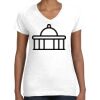 Women's Fine Jersey V-Neck Tee Thumbnail