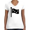 Women's Fine Jersey V-Neck Tee Thumbnail