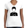 Women's Fine Jersey V-Neck Tee Thumbnail
